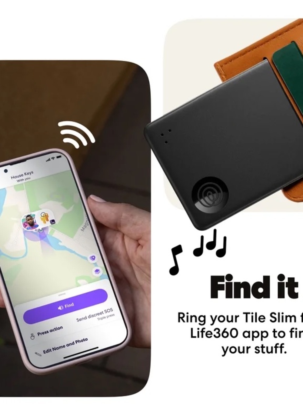 Tile Slim Bluetooth Tracker - Black - Picture 3 of 4
